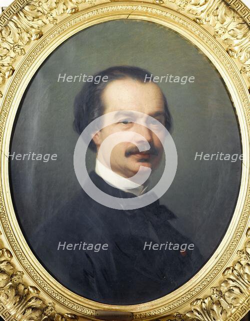Portrait of Auguste Maquet (1813-1888), writer, collaborator of Alexandre Dumas, 1867. Creator: Louis Stanislas Faivre-Duffer.