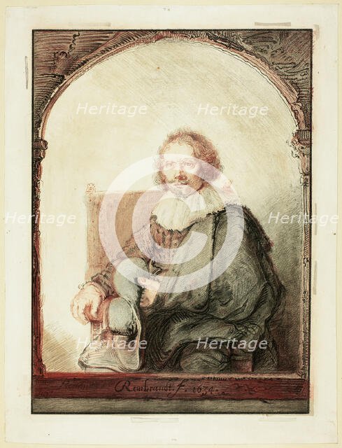 Portrait of a Man in an Arm Chair..., published 1821. Creator: Christian Josi.