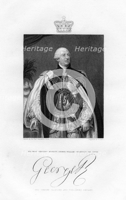 King George III of Great Britain, 19th century.Artist: W Holl
