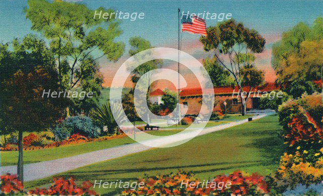 Plaza Where The First American Flag in California Was Raised in 1846. San Diego, California', c194 Artist: Unknown.