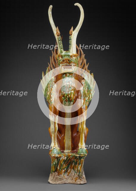 Feline-Headed Guardian Beast (Zhenmushou), Tang dynasty (618-907 A.D.), first half of 8th century. Creator: Unknown.