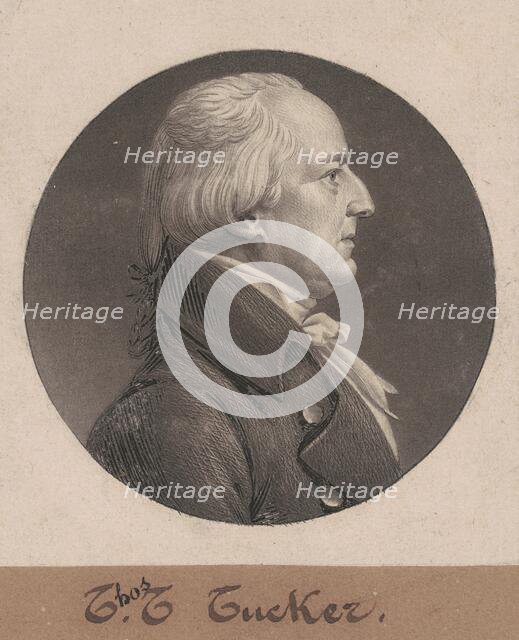 Thomas Tudor Tucker, 1805. Creator: Charles Balthazar Julien Févret de Saint-Mémin.