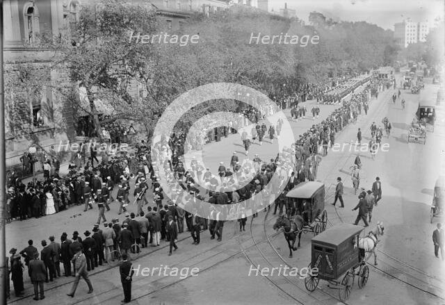 Schley, Winfield Scott, Rear Admiral, U.S.N. - Funeral, St. John's Church. Procession, 1911. Creator: Harris & Ewing.