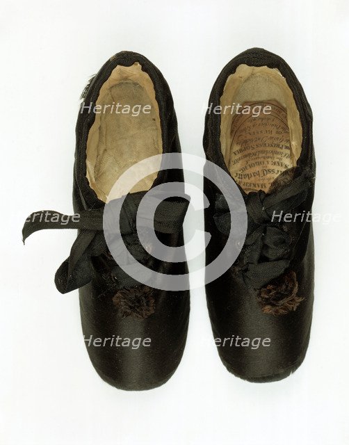 Baby shoes worn by Queen Victoria, 1819-1820. Artist: Unknown