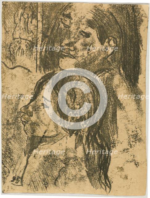 Two Marquesans [recto], c. 1902. Creator: Paul Gauguin.