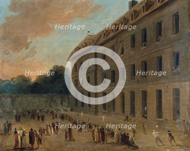 The prisoners of Saint-Lazare, ca 1794. Creator: Robert, Hubert (1733-1808).