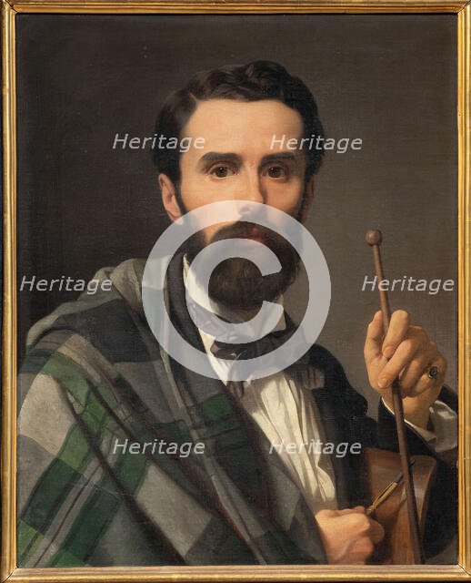 Self-portrait, 1858. Creator: Mussini, Luigi (1813-1888).