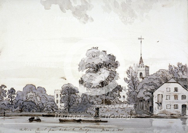 View of All Saints Church, Fulham, London, 1836. Artist: Andrew Picken