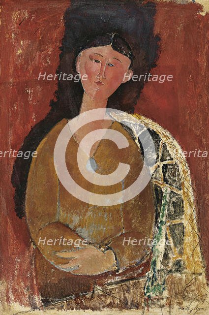 Beatrice Hastings assise, 1915. Creator: Modigliani, Amedeo (1884-1920).