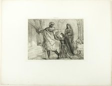 Away!, plate seven from Othello, 1844. Creator: Theodore Chasseriau.