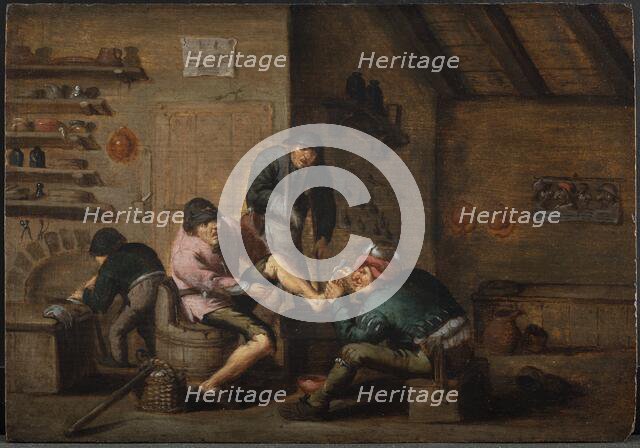 A Surgeon Operating on a Foot. The Five Senses: The Sense of Touch, 1637-1656. Creator: Anthonie Victoryns.