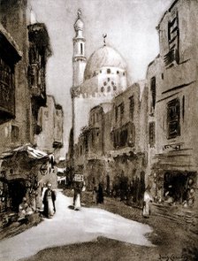 Old street in sunlight, Cairo, Egypt, 1928. Artist: Louis Cabanes