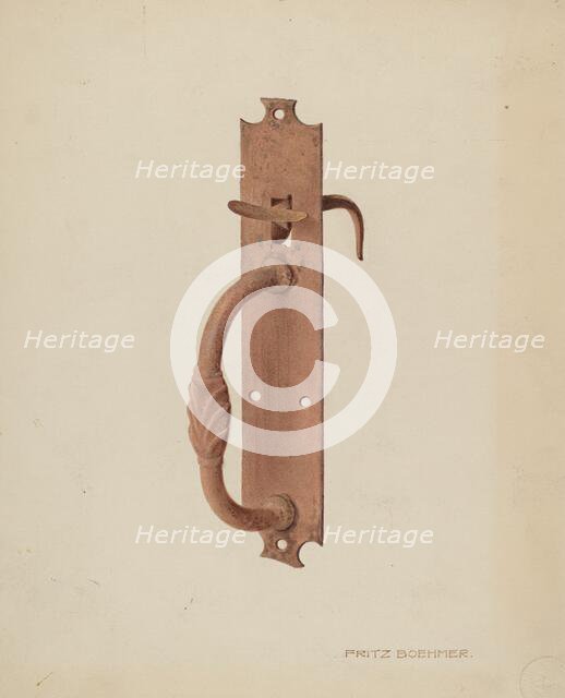 Latch, c. 1939. Creator: Fritz Boehmer.