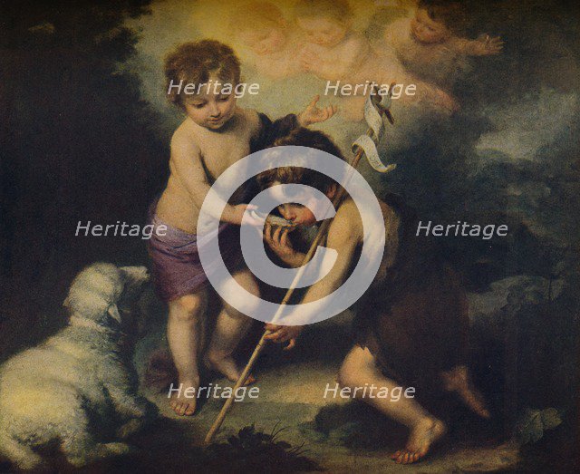 'Jesus y Juan El Bautista Ninos', (Jesus and John the Baptist, children), 1670, (c1934). Artist: Bartolomé Esteban Murillo.