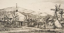 New Caledonia: Large native hut on the road from Balade to Puebo, 1845, 1863. Creator: Charles Meryon.