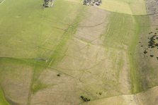 Iron Age or Romano British field system earthwork on Wylye Down, Wiltshire, 2016. Creator: Damian Grady.