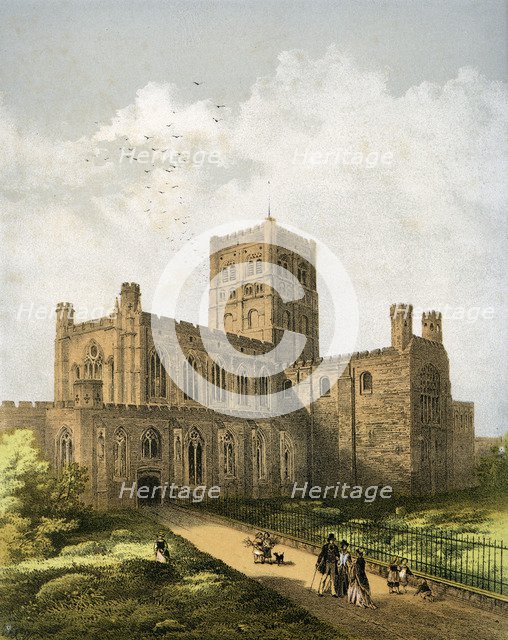 St Albans Cathedral, Hertfordshire, c1870. Artist: WL Walton