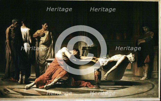 Death of Séneca, that after opening the veins gets into a bath,' Lucius Annaeus Séneca (4 BC-65 A…