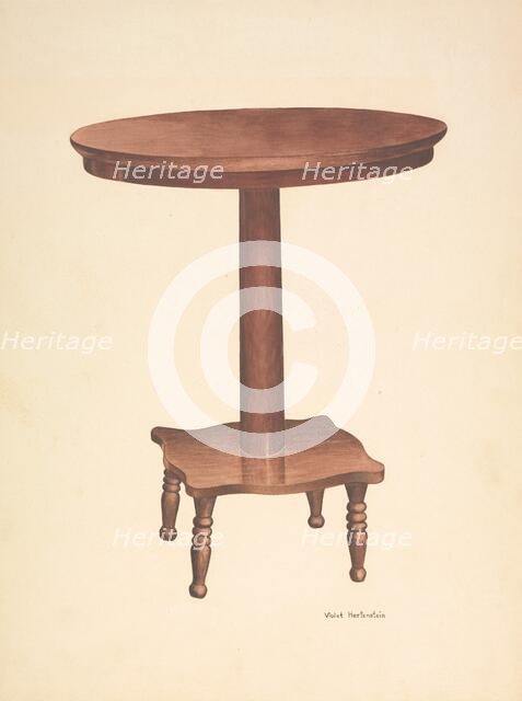 Round Top Table, c. 1940. Creator: Violet Hartenstein.