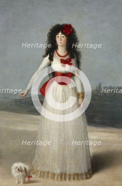 Portrait of María Cayetana de Silva (1762-1802), 13th Duchess of Alba, 1795. Artist: Goya, Francisco, de (1746-1828)