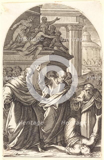 Sapphira Punished by Death, 1608/1611. Creator: Jacques Callot.