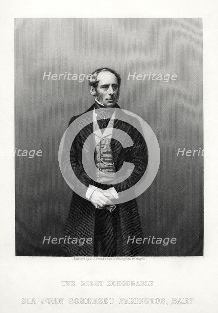 John Somerset Pakington, 1st Baron Hampton, English politician, c1880.Artist: DJ Pound