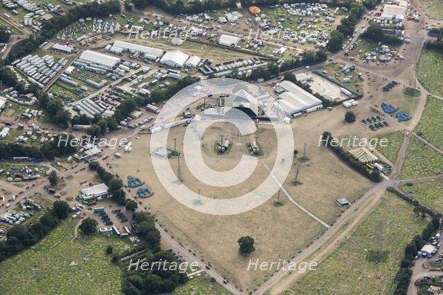 Glastonbury Festival and the Pyramid Stage, 11 days after the Festival, Pilton, Somerset, 2019. Creator: Damian Grady.