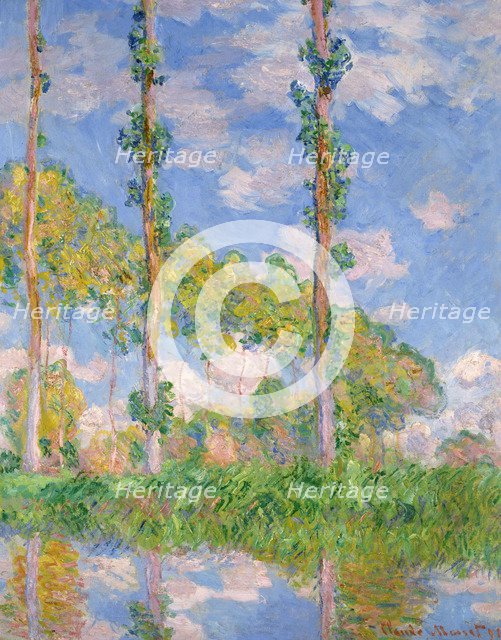 Poplars in the Sun, 1891. Artist: Monet, Claude (1840-1926)