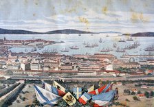 The port of Toulon, 1893. Artist: Henri Meyer