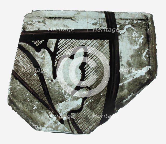 Glass Fragment, French or British, late 13th century. Creator: Unknown.