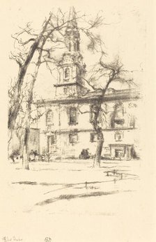 St. Giles-in-the-Fields, 1896. Creator: James Abbott McNeill Whistler.