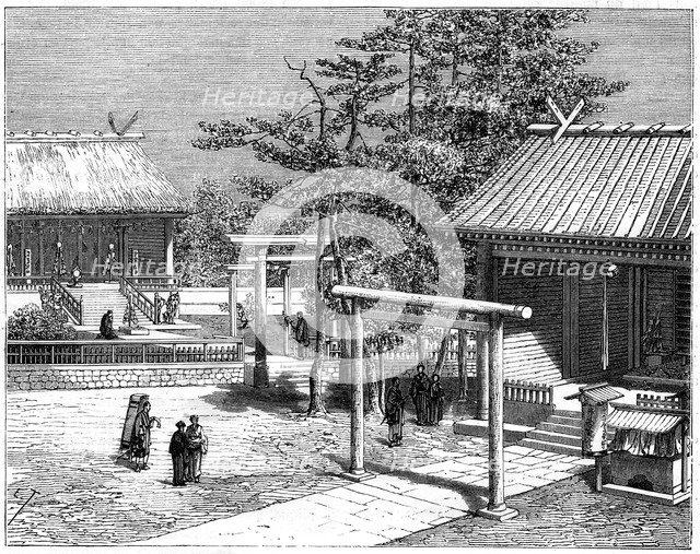 Shinto temple, Japan, 19th century. Artist: E Therond