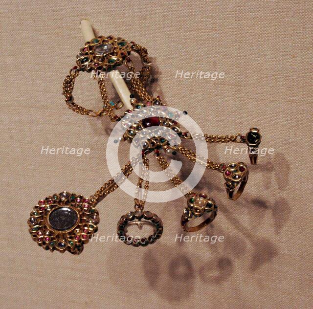 Hand Ornament (Hathphul) and Thumb Ring (Arsi), 19th century. Creator: Unknown.