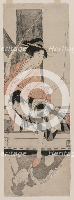 Couple in a Boat, c. 1799. Creator: Kitagawa Utamaro (Japanese, 1753?-1806).