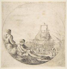 A Seated White Sailor; A Standing Black Sailor, ca. 1660. Creator: Stefano della Bella.