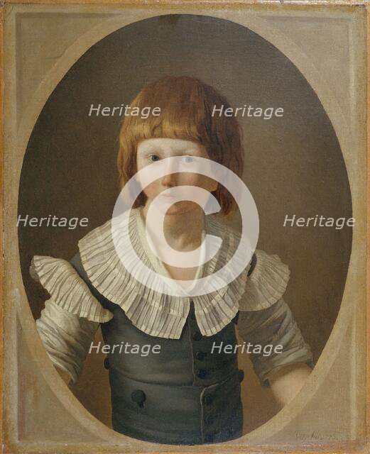 Portrait of Louis XVII (1785-1795), at Temple prison, 1793. Creator: Joseph-Marie Vien the Elder.