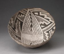Bowl with Large Diamond-Shaped Area Interior with Dotted Lines and Diamonds..., A.D. 950/1400. Creator: Unknown.