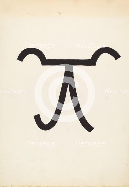 Cattle Brand, c. 1936. Creator: J.Henry Marley.