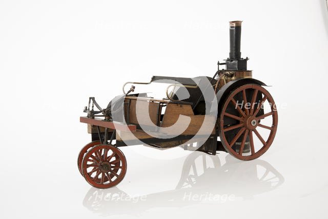 1868 Knight Steam carriage scale model. Creator: Unknown.