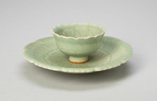 Foliate Cup and Stand, Yuan dynasty (1279-1368), 14th century. Creator: Unknown.