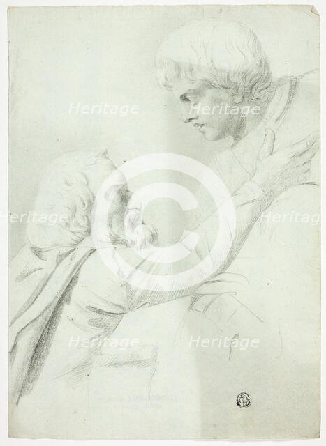 Bearded Man and Boy (from Bas-Relief), n.d. Creator: John Downman.