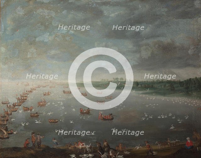 Swan Hunt, 1699-1798. Creator: David de Coninck.