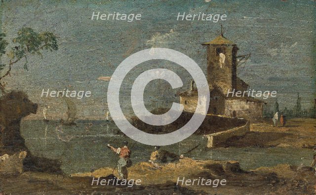 Capriccio with a Square Tower and Two Houses, 18th century. Creator: Unknown.