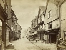Butcher Row, medieval street in Coventry, Warwickshire, c1880. Artist: Francis Bedford.