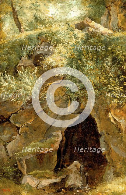 The Cave, between 1828 and 1830. Creator: Theodore Rousseau.
