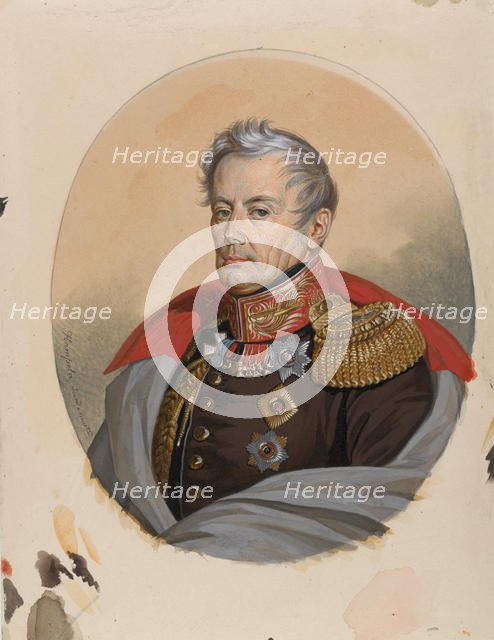 Portrait of Count Pyotr Petrovich Konovnitsyn (1764-1822), Early 1820s. Creator: Hampeln, Carl, von (1794-after 1880).