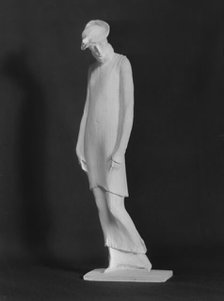 Statue of a woman by Mario Korbel, between 1914 and 1928. Creators: Arnold Genthe, Mario Korbel.