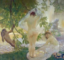 Blouse lifted, bathers, 1913. Creator: Gaston de Latouche.