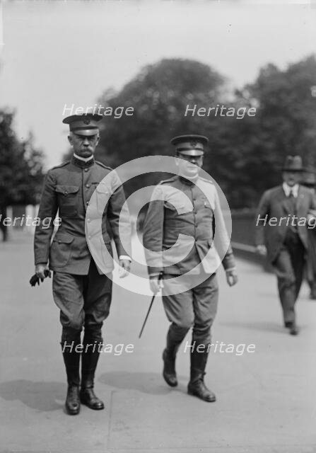 Maj. James J. Mayes, U.S.A., right, with Brig. Gen. Crozier, 1917. Creator: Harris & Ewing.