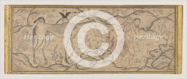 An Emaciated Horse Led by His Master, late 16th century. Creator: Unknown.